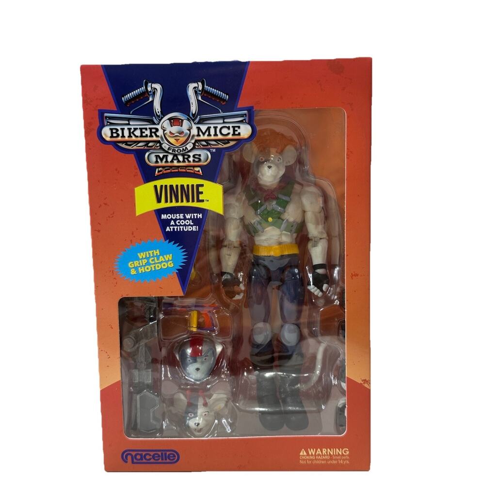 FACTORY SEALED-Nacelle Biker Mice From Mars Vinnie 7" Action Figure-BRAND NEW